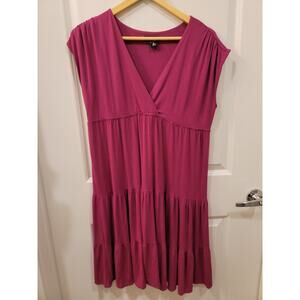 NY&CO Pink Tiered Shift Dress